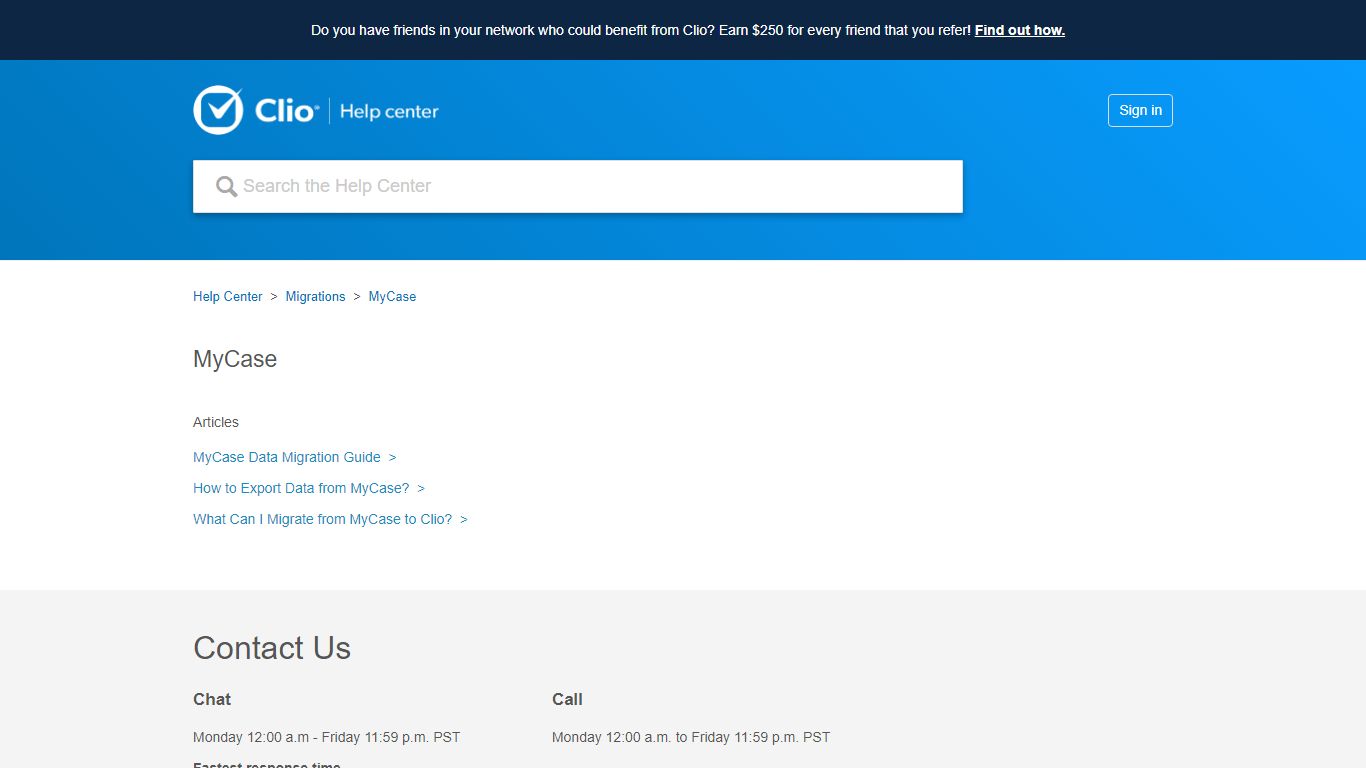 MyCase – Help Center - Clio